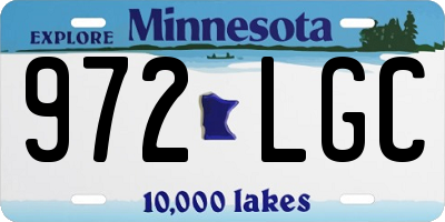 MN license plate 972LGC
