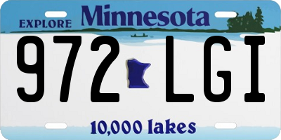 MN license plate 972LGI