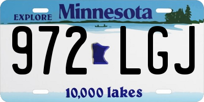 MN license plate 972LGJ