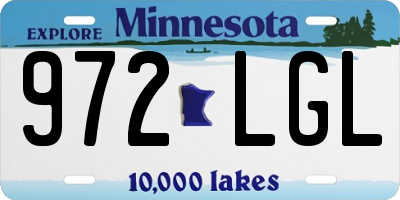 MN license plate 972LGL
