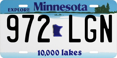 MN license plate 972LGN