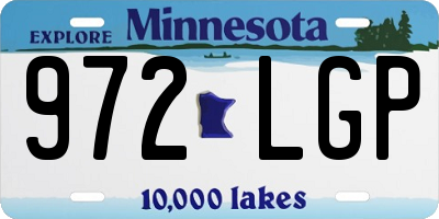 MN license plate 972LGP