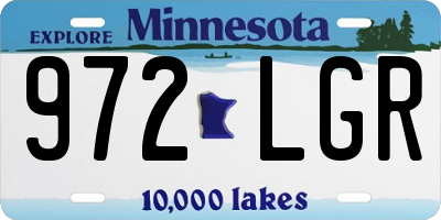 MN license plate 972LGR