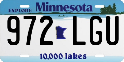 MN license plate 972LGU