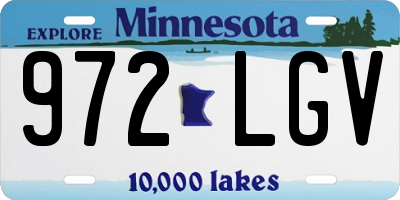 MN license plate 972LGV