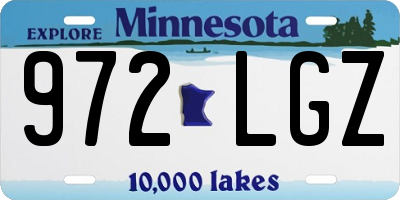 MN license plate 972LGZ