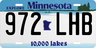 MN license plate 972LHB