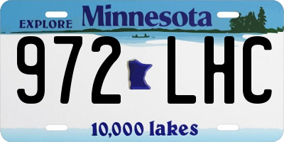 MN license plate 972LHC
