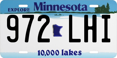 MN license plate 972LHI