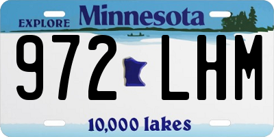 MN license plate 972LHM