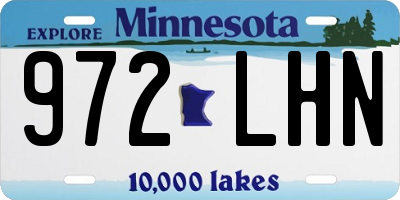 MN license plate 972LHN