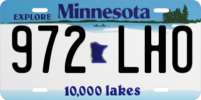 MN license plate 972LHO