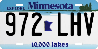MN license plate 972LHV