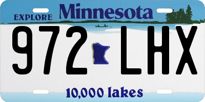 MN license plate 972LHX