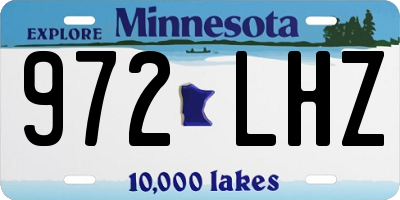 MN license plate 972LHZ