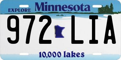MN license plate 972LIA