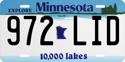 MN license plate 972LID
