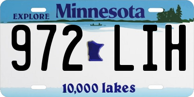 MN license plate 972LIH