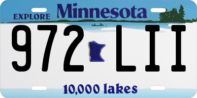 MN license plate 972LII