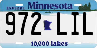 MN license plate 972LIL
