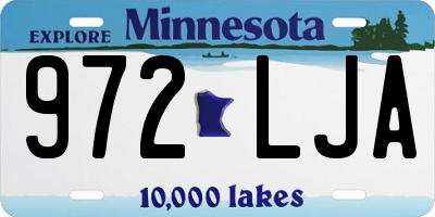 MN license plate 972LJA