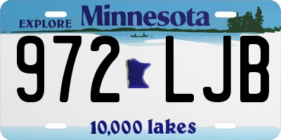 MN license plate 972LJB