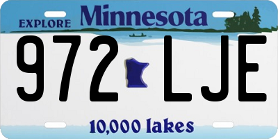 MN license plate 972LJE