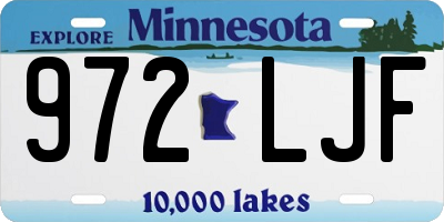 MN license plate 972LJF