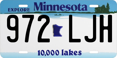 MN license plate 972LJH