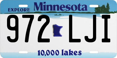MN license plate 972LJI