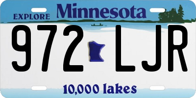 MN license plate 972LJR