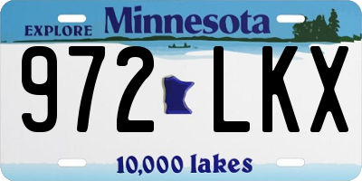MN license plate 972LKX