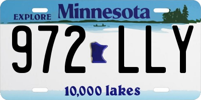 MN license plate 972LLY