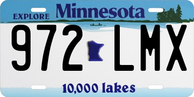 MN license plate 972LMX