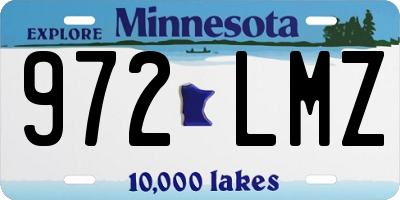 MN license plate 972LMZ