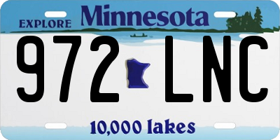 MN license plate 972LNC