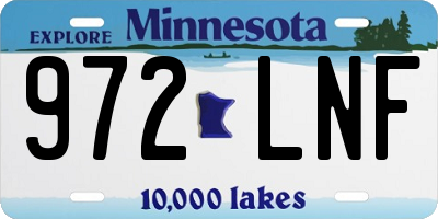 MN license plate 972LNF
