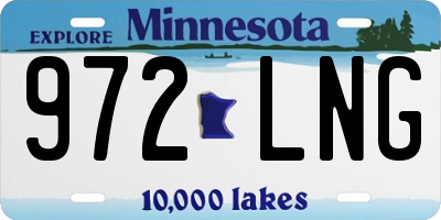 MN license plate 972LNG