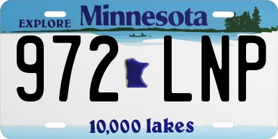 MN license plate 972LNP