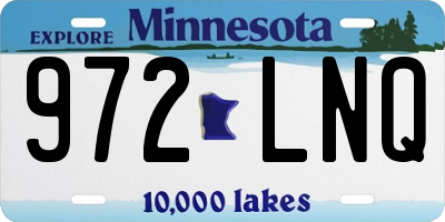 MN license plate 972LNQ