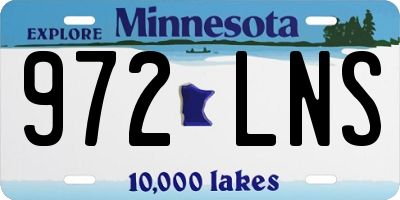 MN license plate 972LNS