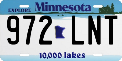 MN license plate 972LNT