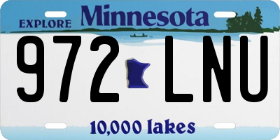 MN license plate 972LNU