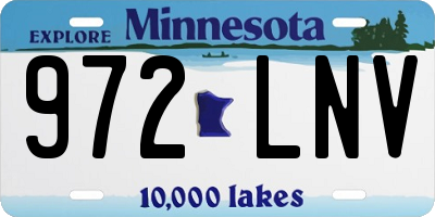 MN license plate 972LNV