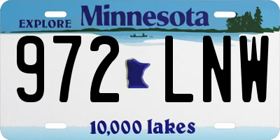 MN license plate 972LNW
