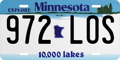MN license plate 972LOS