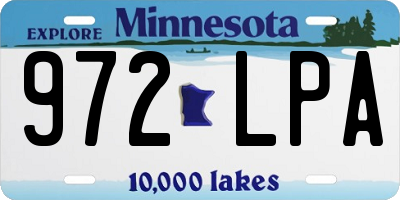 MN license plate 972LPA