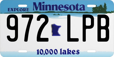 MN license plate 972LPB