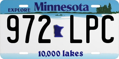 MN license plate 972LPC