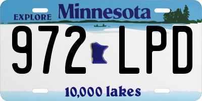 MN license plate 972LPD